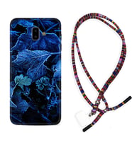Samsung J6 Plus J7 Prime J7 Pro M20 Kılıf Boyun Asklı Rasta Silikon Blue Foid 1628