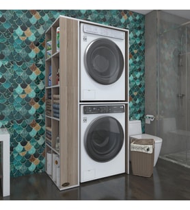 Kenzlife çamaşır-kurutma makinesi dolabı bolodenka sol crd 180*090*60 banyo kapaksız arkalıksız (Karışık)