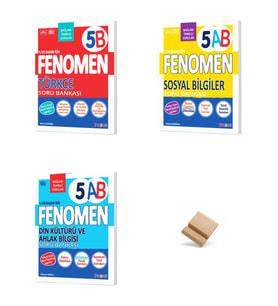 Fenomen 5. Sınıf Maarif B Serisi Türkçe Sosyal ve Din 3lü Set Soru Bankası + Telefon Standı