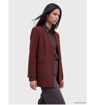 LCW Modest Bordo Oversize Kadın Ceket