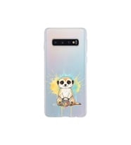 Samsung Galaxy S10 ile Uyumlu Splash Mirket Tasarımlı Şeffaf Silikon Kılıf