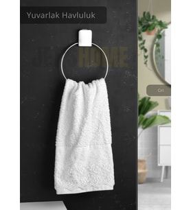 Yuvarlak Havluluk Paslanmaz Çelik Banyo Havluluk Düzenleyici Gri