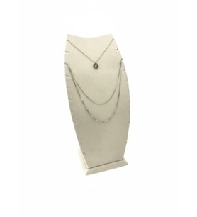 Dubai Model Süet Kumaş Krem Renk 25/12 Cm Kolye - Zincir Ayaklı Stand