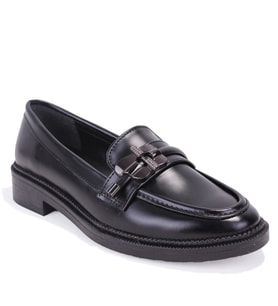 Dagoster DZA07-863705 Siyah Günlük Loafer  Kadın Ayakkabı