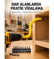 12 Parça Akrobat Bits Seti Çok Amaçlı Vidalama Dayanıklı Çelik Yeni Nesil