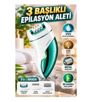 VGR 3'ü 1 Arada Epilatör – IPX5 Suya Dayanıklı, LED Işıklı, Metal Başlıklı, 90 Dakika Kullanım