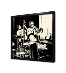 Orkestra Çerçeveli Cam Tablo