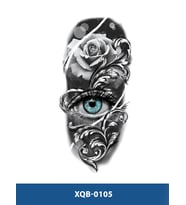 XQB-105 ORTA BOY MAVİ GÖZ DESEN GEÇİCİ DÖVME-TATTO