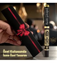 İsme Özel Lüks Metal Kutulu Hediye Paketli Kalem - Atatürk Besmele Osmanlı Teması Seçenekleriyle