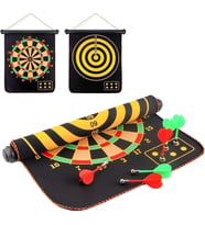 Dart Tahtası Mıknatıslı 6 Ok Büyük Boy Çift Yönlü Hedef Oyunu Dartboard Duvara Zarar Vermeyen Oyun Seti