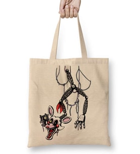 Nightmare Withered Foxy Bez Çanta Uzun Saplı