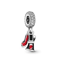 Nur Silver Sallantılı Ruj Elbise Ayakkabı Gümüş Charm NUR-BL00962