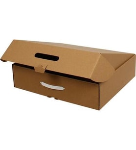 43x37x11cm Kulplu Kutu - Kraft