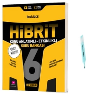 6.Sınıf HİBRİT İngilizce Konu Anlatımlı Etkinlikli Soru Bankası (Yeni Müfredat)