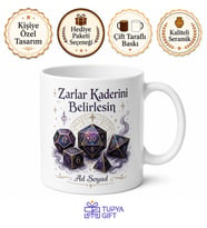 Fantastik Rol Yapma Oyunları FRP Sever Zarlarla Dolu Kupa Bardak Hediye
