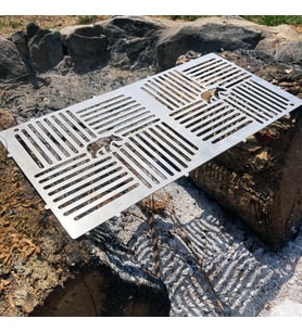 Kamp Ayısı® PyroWide Wire™ Yekpare Paslanmaz Çelik Bushcraft Izgara Teli Hafif P (Gri)