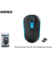 Everest SM-804 Usb Siyah-Mavi 800-1200-1600dpi Kablosuz Mouse