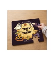 Cadılar Bayramı Tasarımlı 24 Parça Ahşap Çocuk Puzzle