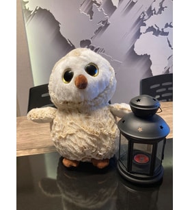 Tatlı Baykuş Peluş Oyuncak 30 Cm (Gri)