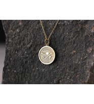 14 Ayar Altın Horus'un Gözü Kolye, Kişiye Özel Horus Kolye