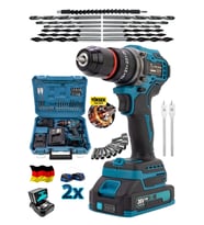 Şarjlı 980F Kömürsüz Metal Mandren Akülü Darbeli Matkap 10mm Blue