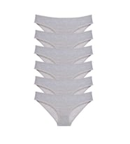 6 adet Süper Eko Set Likralı Kadın Slip Külot Gri