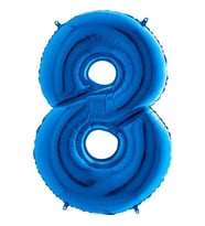 Folyo Balon Mavi 8 Rakam 80 Cm