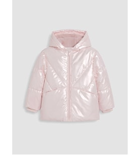 LCW baby Pembe Parlak Görünümlü Kız Bebek Şişme Mont
