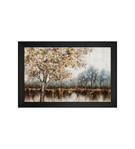Manzara Temalı Kanvas Tablo 50 x 70 cm Siyah Çerçeve