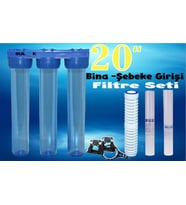 Sulook 20 Inç Bina ,daire, Şebeke Girişi Su Arıtma Sistemi Komple Set