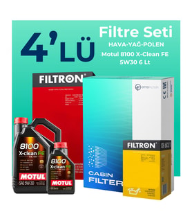Filtron Nissan Qashqai 1.3 Benzin Filtre Bakım Seti Motul Motor Yağlı (2021-2025) 4 Lü