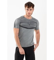 Maraton Active SlimFit Erkek Bisiklet Yaka  Kısa Kol Koşu Gri T-shirt 821080