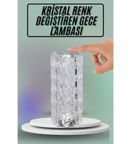 Masa ve Gece Lambası Şık ve Dayanıklı Sensörlü Şarjlı Kristal Lamba