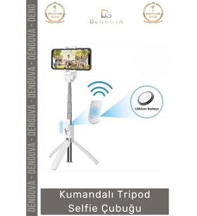 #TripodÇubuk Katlanabilir Stabil Çekim Dönebilen Bluetooth Taşınabilir Kumandalı Tripod Selfie Çubuğ