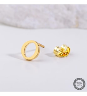 14 Ayar Altın O Harf Küpe 0,43 gr