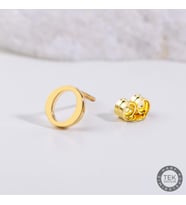 14 Ayar Altın O Harf Küpe 0,43 gr