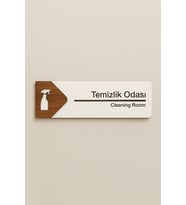 Lucena Temizlik Odası Ofis Oda Kapı İsimliği Yönlendirme Tabelası Levhası Kişiselleştirilebilir