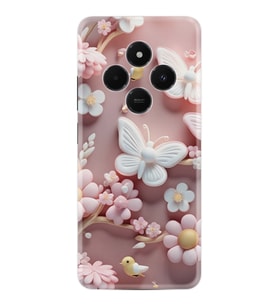 Xiaomi 14C Kılıf Boutique Baskılı Resimli Pembe Kelebekler Pcode -088