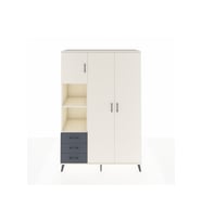 Hyperion Dolap 6 Raflı 3 Çekmeceli Tek Askılı 132x44x195 Aytaşı-Aytaşı/Antrasit