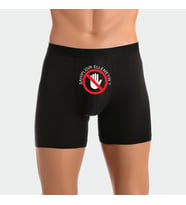 Sahiplidir Ellemeyin Yazılı Erkek Man Boxer Hediye Boxer (Siyah)