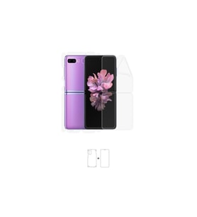 Galaxy Z Flip 360 ° Full Body Ekran Koruyucu Kaplama Ön Arka Yan Darbe Emici Poliüretan Film