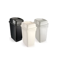 Banyo Çöp Kovası 27 Litre, Çift Taraf İtme Kapaklı, Otel ve Cafe Kullanımı