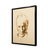 Mustafa Kemal Atatürkün Eskitilmiş Çerçeveli Mdf Tablo