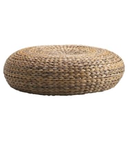Rattan Muz Lifi Puf 60x18 cm Naturel MeridyenDukkan Ev Dekorasyon Puf El Dokuması (Natural)