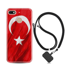General Mobile GM8 Go GM9 GM20 Pro Plus Kılıf Boyun Askılı Silikon Şanlı Türk Bayrağı 4 1401