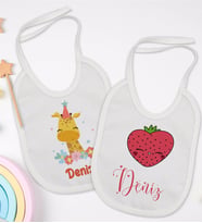BK Kids Kişiye Özel İsimli 2’li Beyaz Mama Önlüğü-13