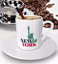 BK Gift New York Tasarımlı Türk Kahvesi Fincanı - Model 1