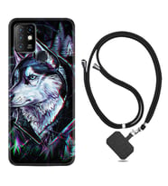 INFINIX Hot 8 9 10 11S Hot 10 Play 10T Kılıf Boyun Askılı Silikon Dog Eyes 1761