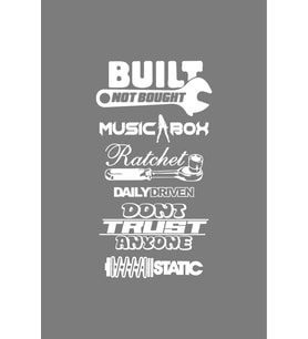 Oto Arka Cam Sticker İngilizce Model 75 40*20 Cm