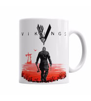 Vikings Ragnar Lothbrok Kupa Bardak Porselen